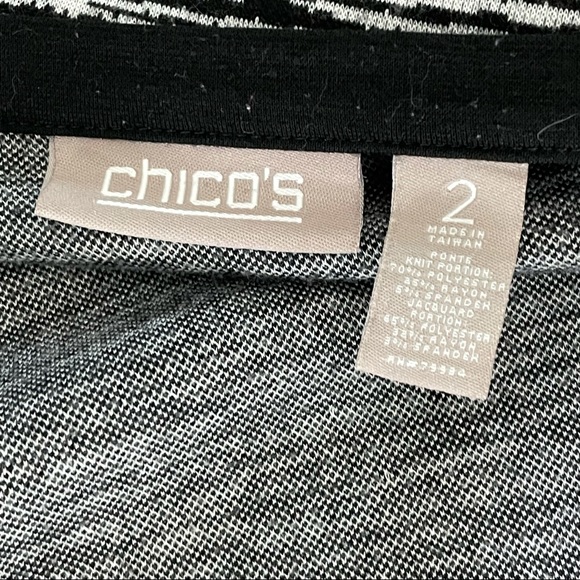 Chico’s Women's Black Open Sweater Jacket Sz 2 - Picture 6 of 9